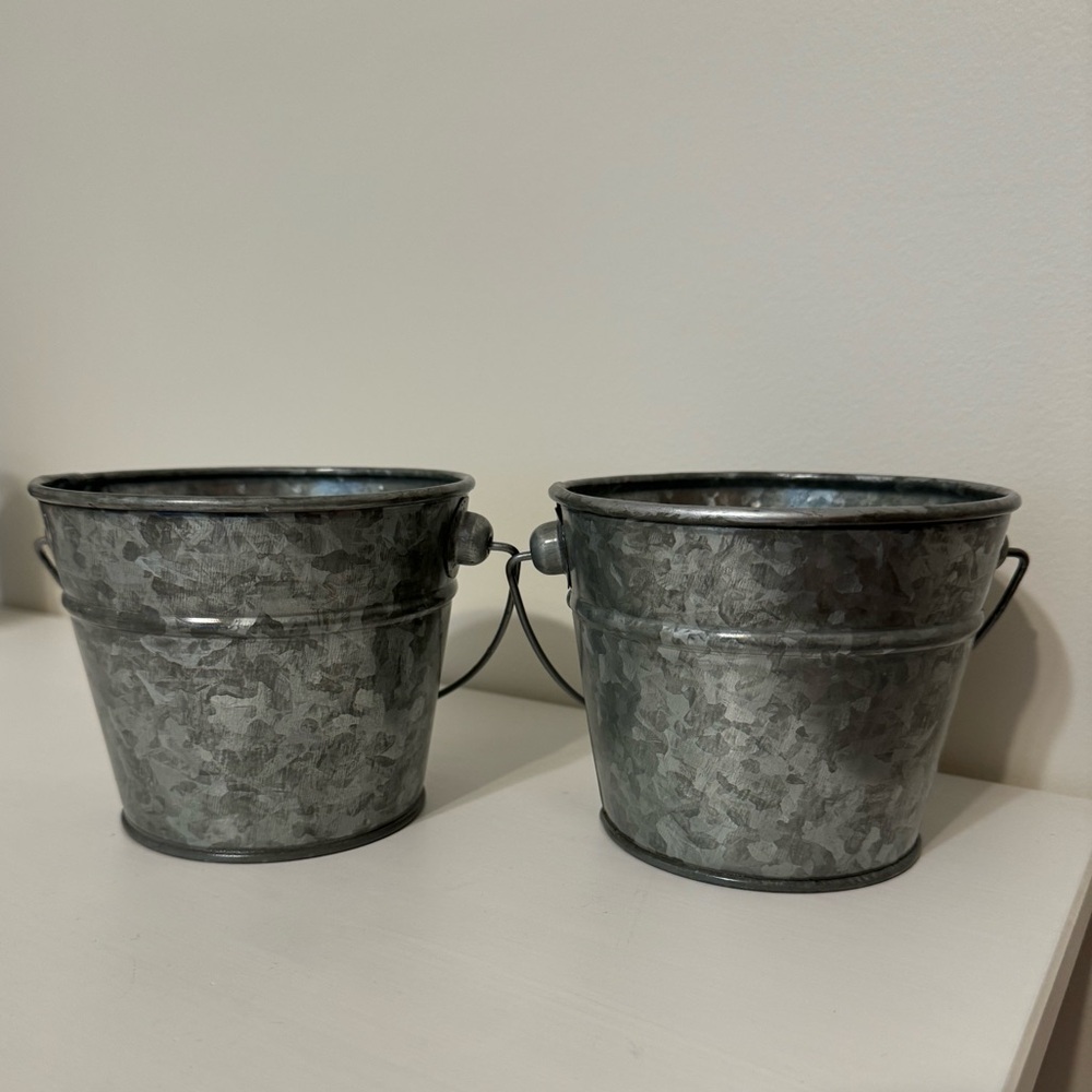 Two Small Decorative Buckets - Picture 2 of 5